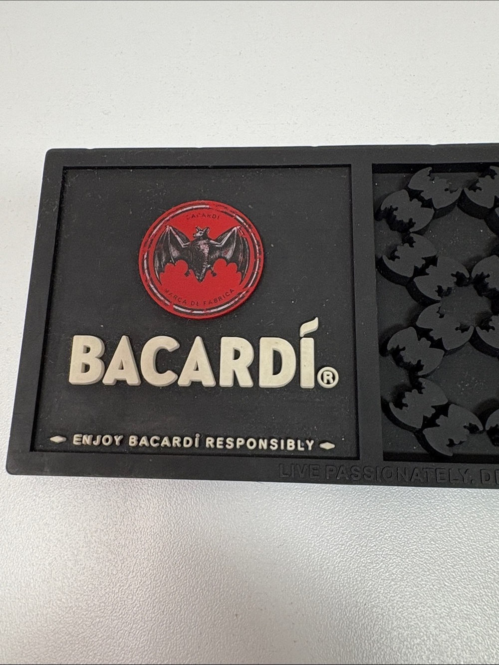 Bacardí Black & Red Bar Mat - Branded Rubber Spill Tray